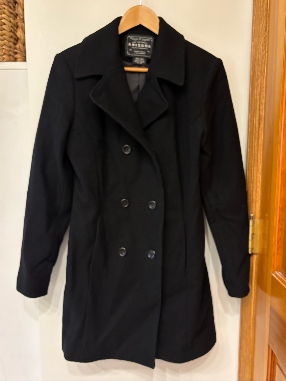 Very vintage Arizona brand black pea coat size small